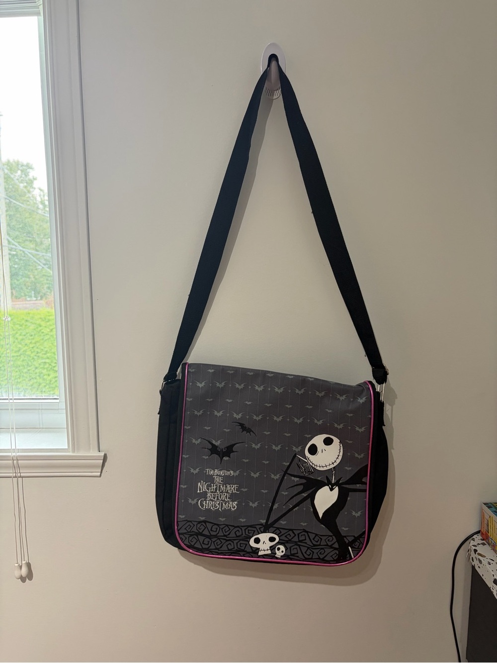 The Nightmare Before Christmas Jack Skellington Messenger Bag - Black/Grey